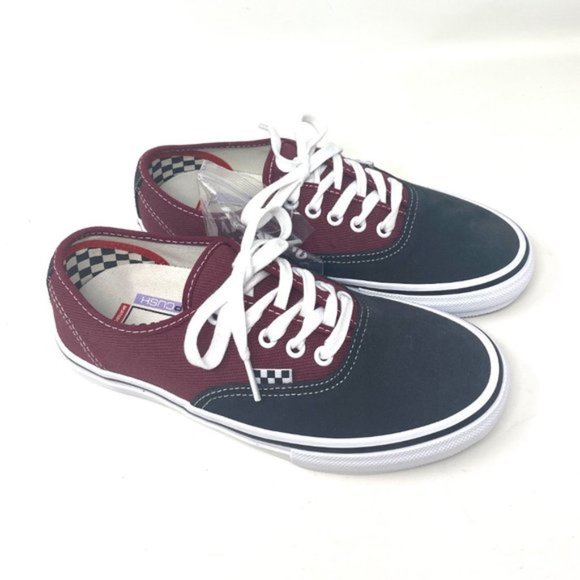 VANS Women’s Black Red Skate Authentic Low Top Canvas Casual Size VN0A5FC8249 - Picture 3 of 9